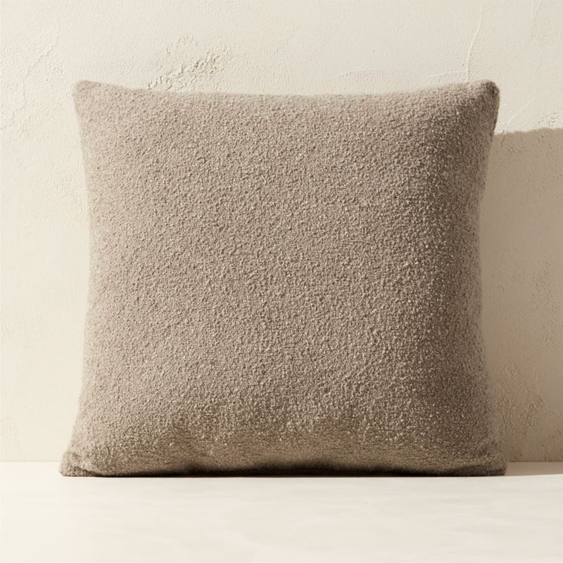 Silves Sand Boucle Outdoor Throw Pillow 20"x20" + Reviews | CB2 | CB2