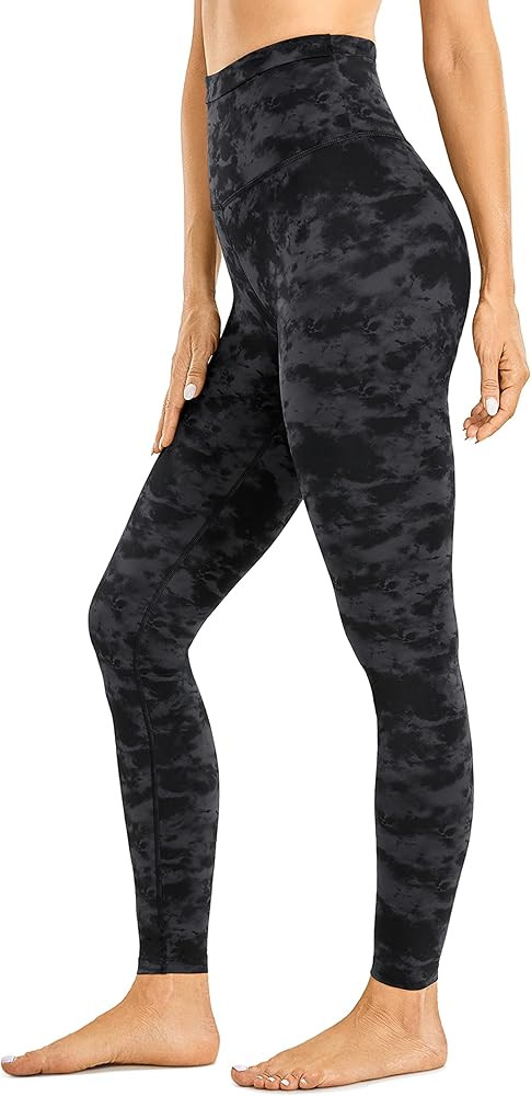 CRZ YOGA Women's Naked Feeling Tummy Control Leggings 28 Inches - Super High Waisted Yoga Pants | Amazon (US)