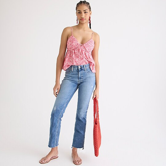 9" mid-rise demi-boot crop jean in Clara wash | J. Crew US