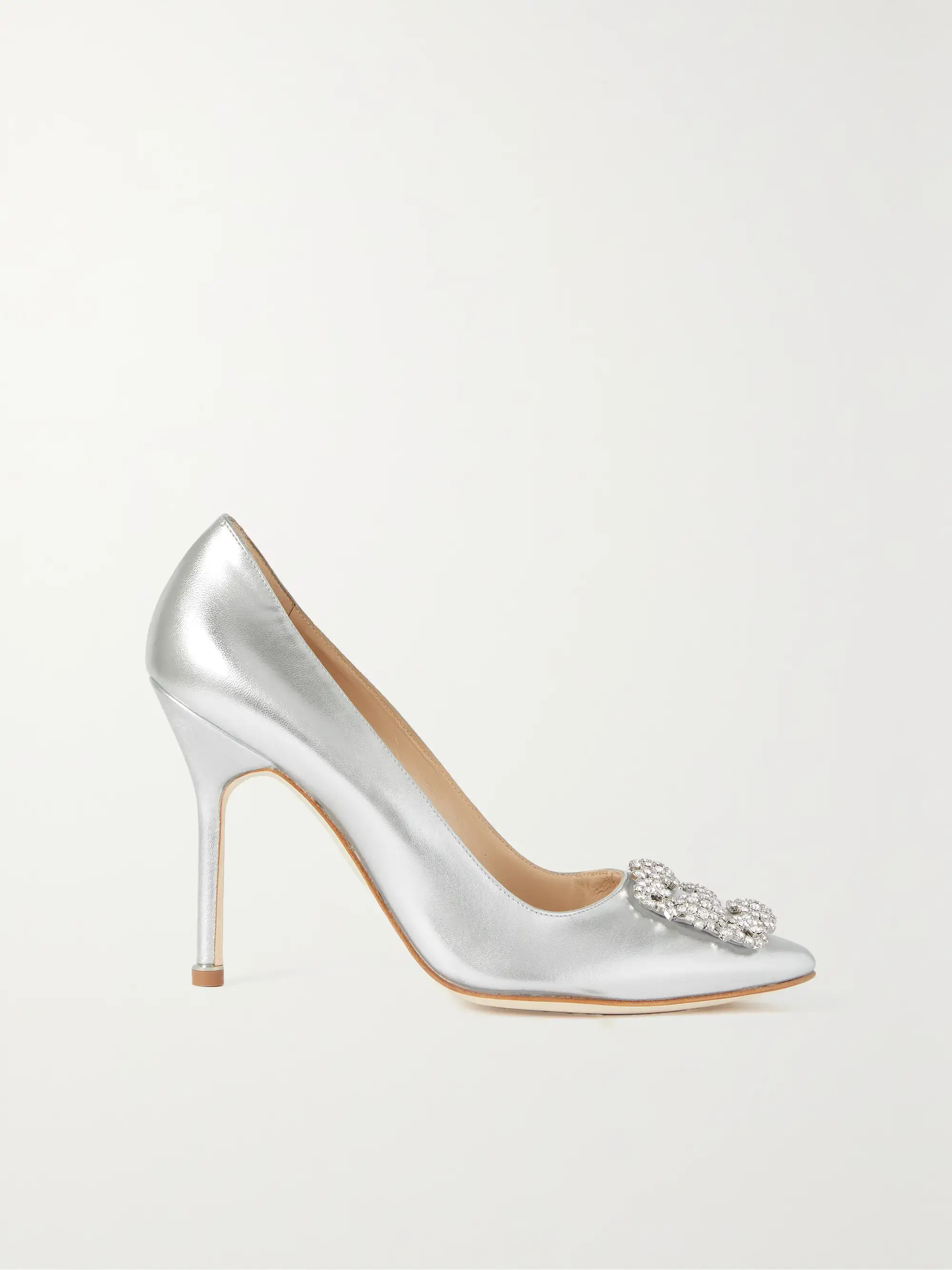 Hangisi 105 embellished metallic leather pumps | NET-A-PORTER APAC