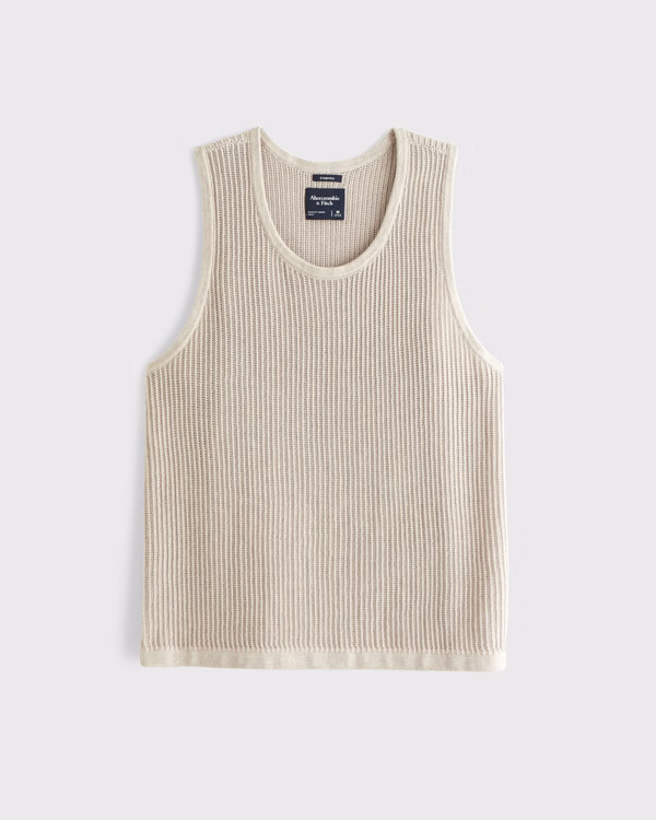 Cropped Classic Stitch Sweater Tank | Abercrombie & Fitch (US)