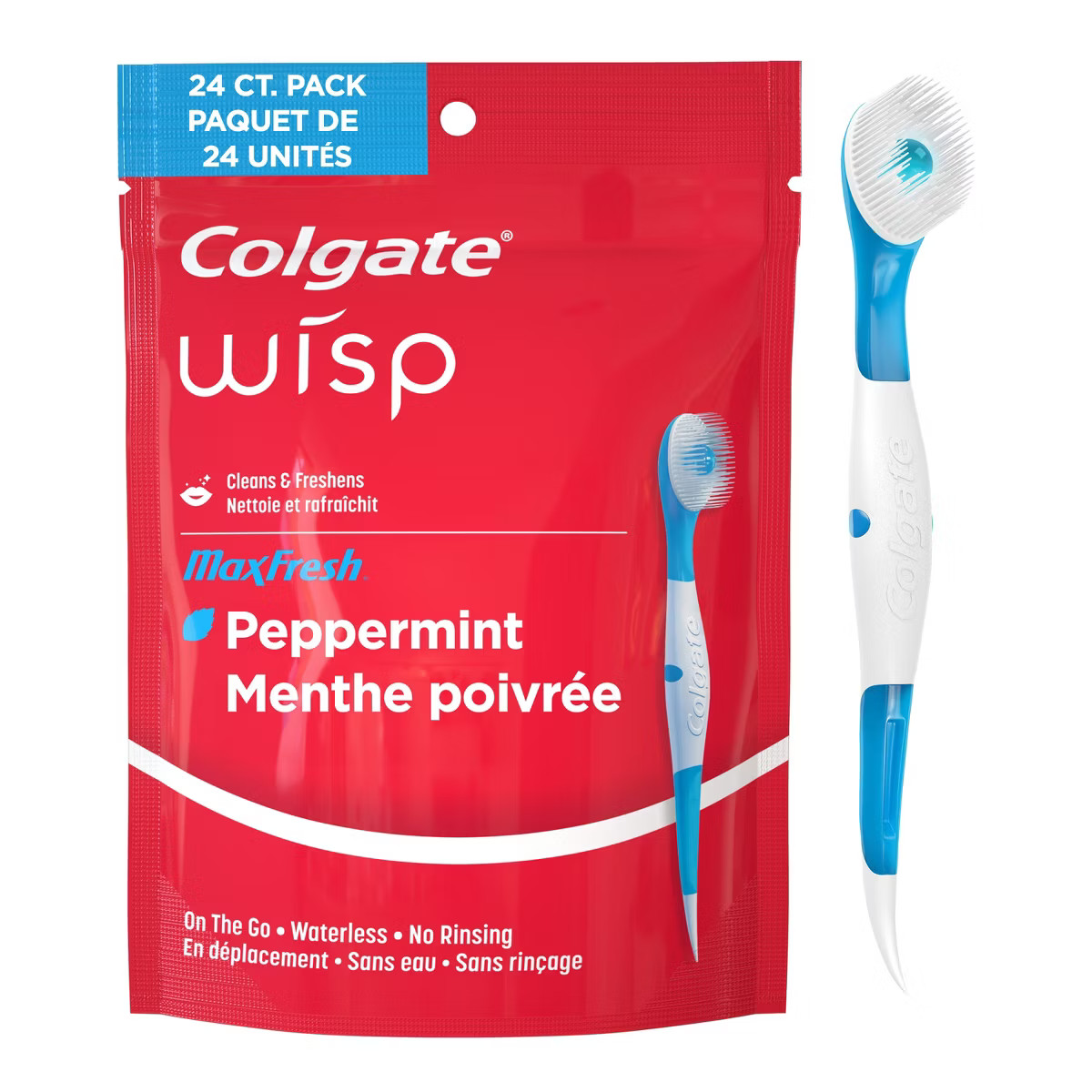 Colgate Max Fresh Wisp Disposable Travel Toothbrushes - Mini - Peppermint - Trial Size -24ct | Target