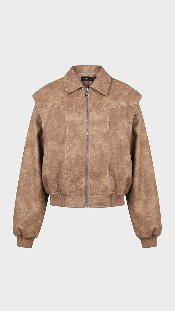 Lioness Vista Bomber Jacket Light Brown M | Shopbop