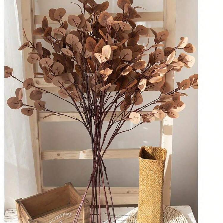 1/3pcs Fall Eucalyptus Leaves Artificial Eucalyptus Stems Long Silvery Dollar Leaves Autumn Leaf Branches Fake Eucalyptus For Christmas Home Autumn Festival Autumn Halloween Thanksgiving, Halloween Decor Artificial Decorative Flowers In Autumn | SHEIN