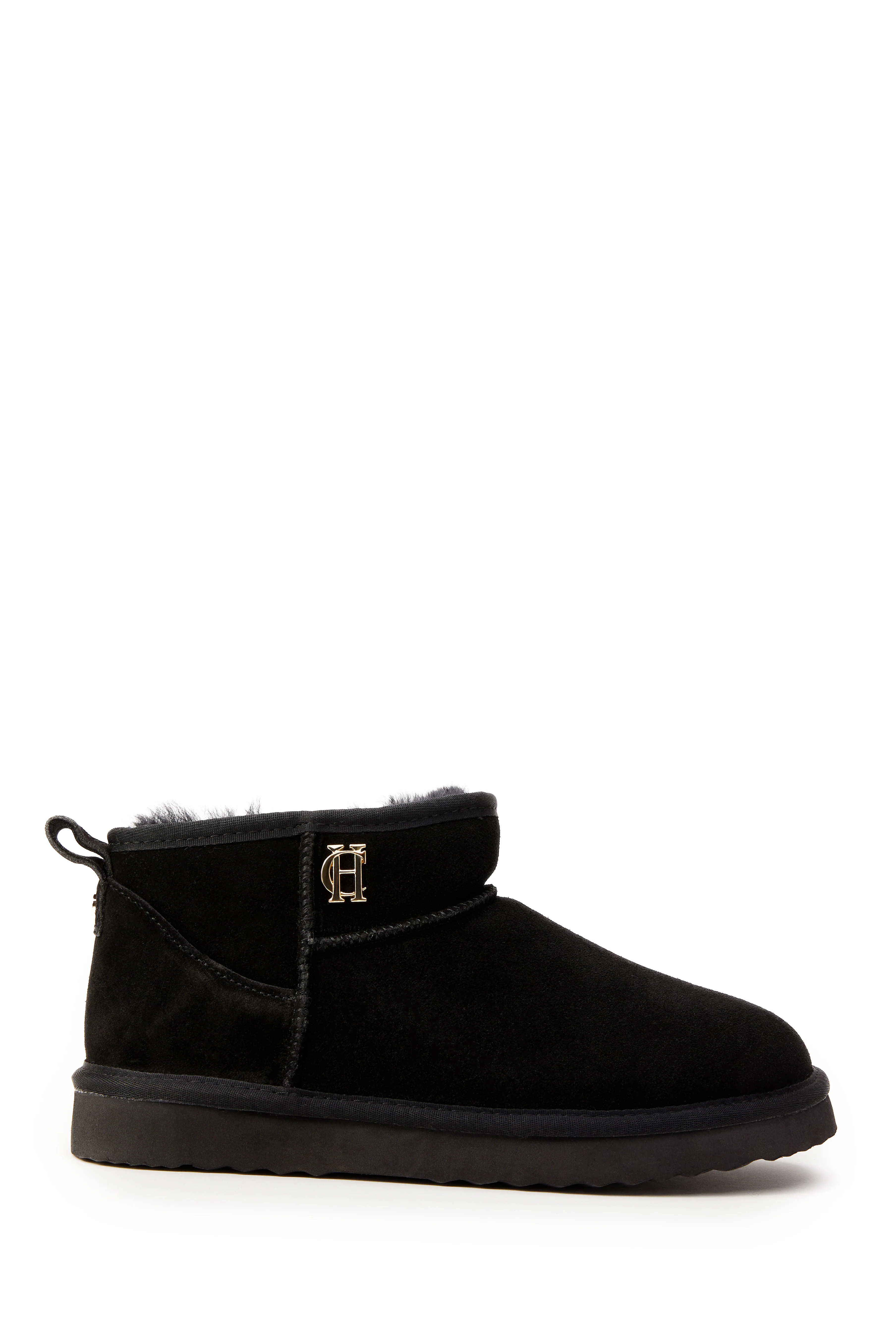 Ultra Mini Shearling Boot (Black) | Holland Cooper