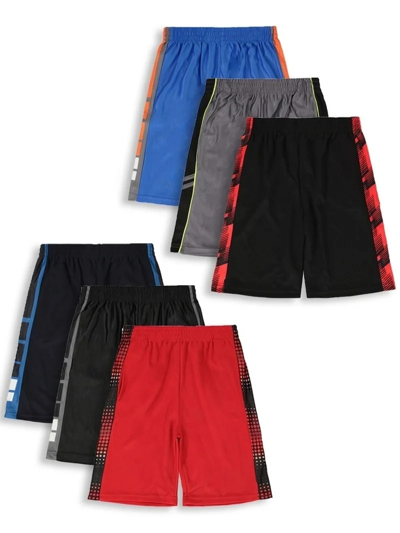 Cookie's Boys' 6-Pack Athletic Shorts With Pockets - red/multi, 8 (Big Boys) | Walmart (US)
