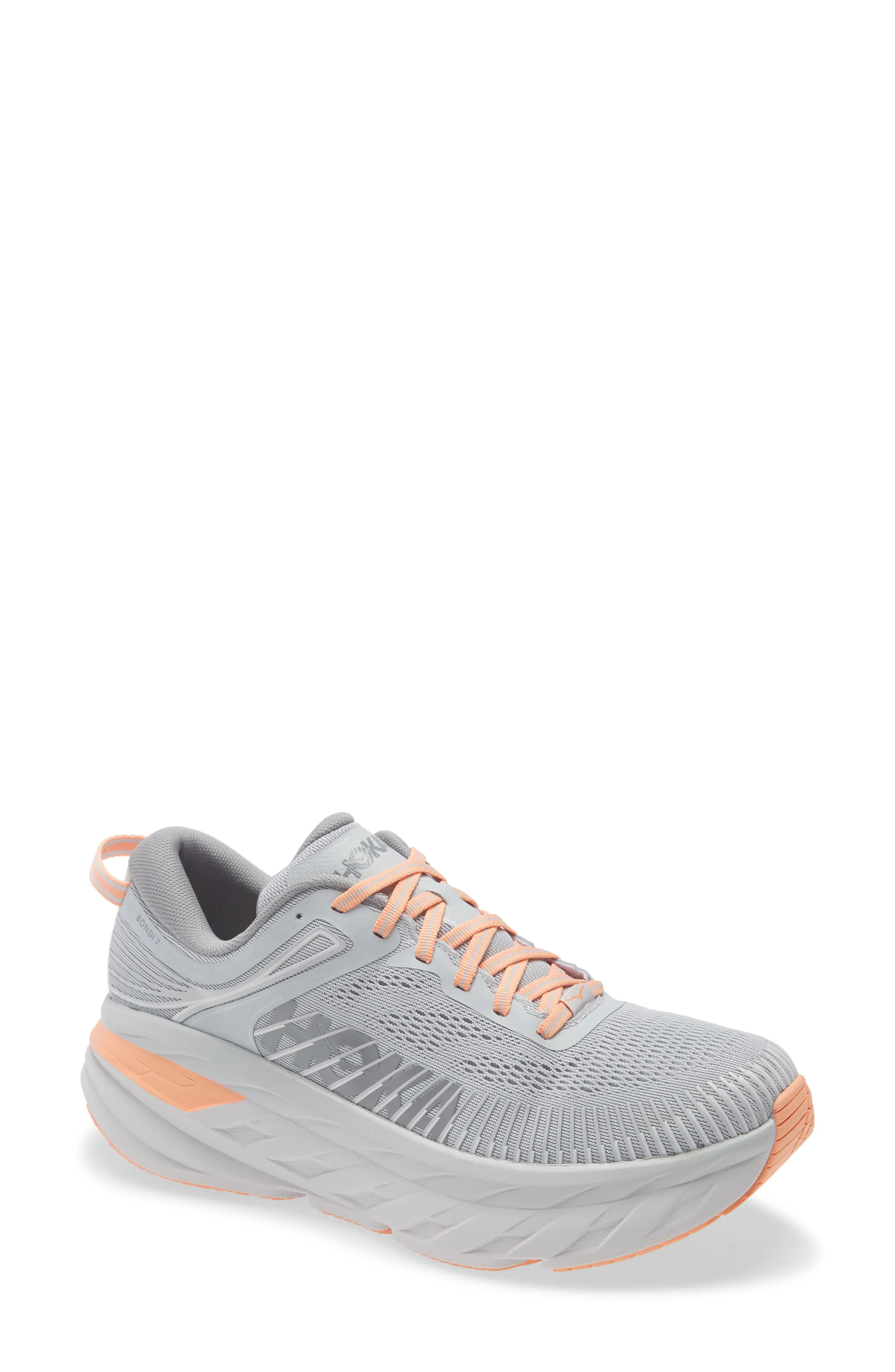 HOKA ONE ONE Bondi 7 Running Shoe, Size 11 in Harbor Mist/Sharkskin at Nordstrom | Nordstrom