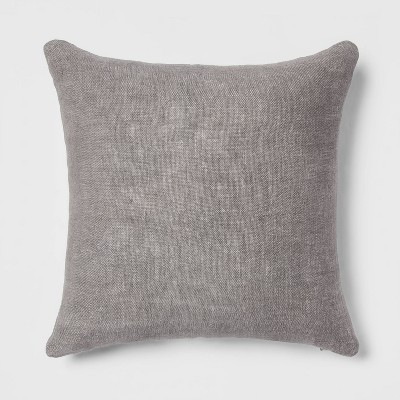 Linen Square Throw Pillow Gray - Threshold™ | Target
