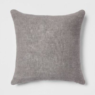 Linen Square Throw Pillow Gray - Threshold&#8482; | Target