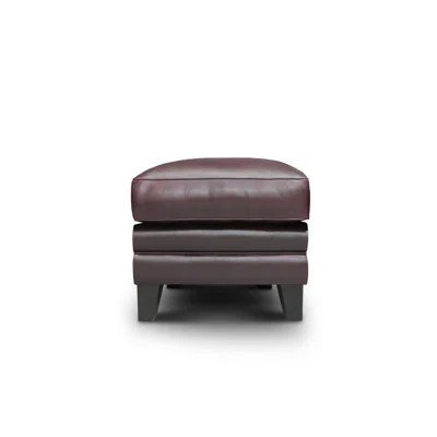 Adriana 100% Top Grain Leather Traditional Ottoman Footstool | Wayfair North America