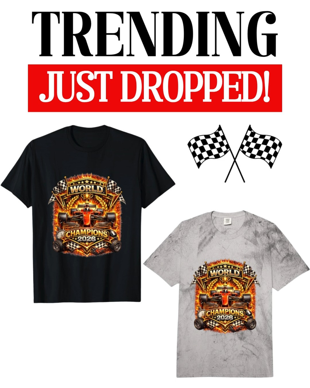 Just dropped and already a must have 🔥🏁 This vintage racing inspired 2026 champions design is giving bold fast car energy with that classic retro vibe you’ll want for race day and everyday style. Perfect for motorsport lovers who want standout racing style with a trendy edge 💨✨

#LTKstyle #LTKfinds #LTKmens #LTKwomens #LTKtrending 

 #LTKSeasonal #LTKSaleAlert #LTKMens