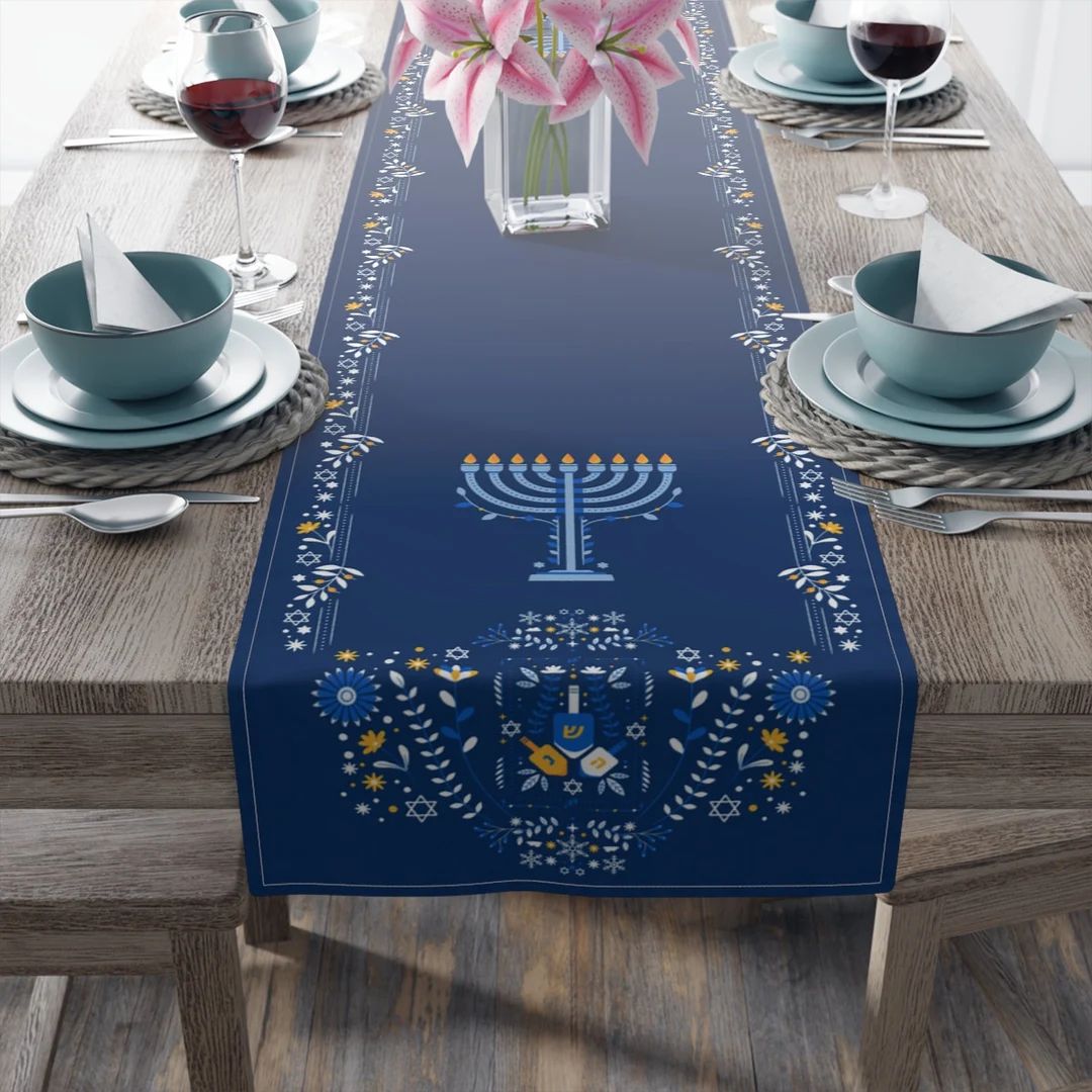 Hanukkah Table Runner, Hanukkah Decorations, Hanukkah Decor, Hanukkah Gifts | Etsy (US)