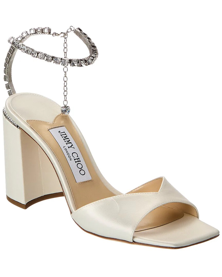 Jimmy Choo Saeda 85 Satin Sandal | Shop Simon