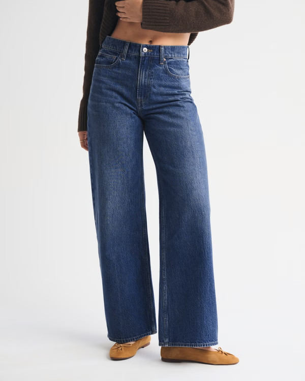 High Rise Wide Leg Jean | Abercrombie & Fitch (US)