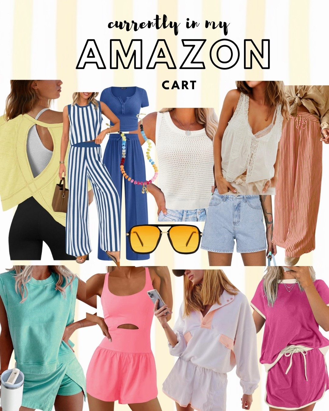 Vacation Outfits, Comfy Sets & Buttery Yellow goodness! 
Everything that’s currently in my Amazon Cart!

Summer Edit | Amazon | Summer Sets | Beach | Travel | Athleisure | linen pants | Stripes | FP dupes | Date night outfit | Casual

#LTKSeasonal #LTKSummerEdit #LTKFindsUnder50