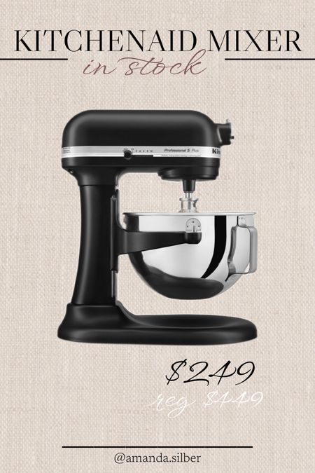 The matte black mixer is back in stock for only $249, reg $449. This is their Black Friday price. 


#LTKFind #LTKhome #LTKsalealert