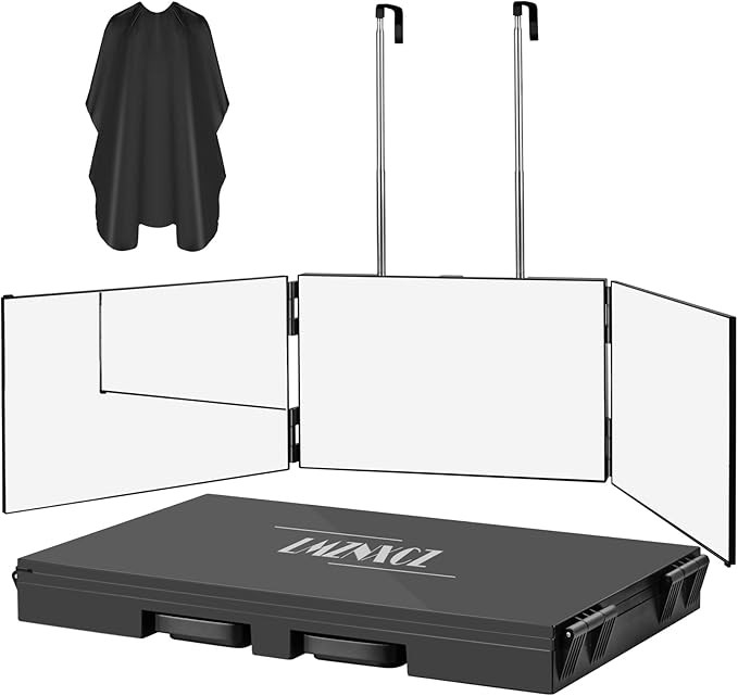 3 Way Mirror for Self Hair Cutting,360 Haircuts Mirror Men for Barber Use Tools,to See Back of He... | Amazon (US)