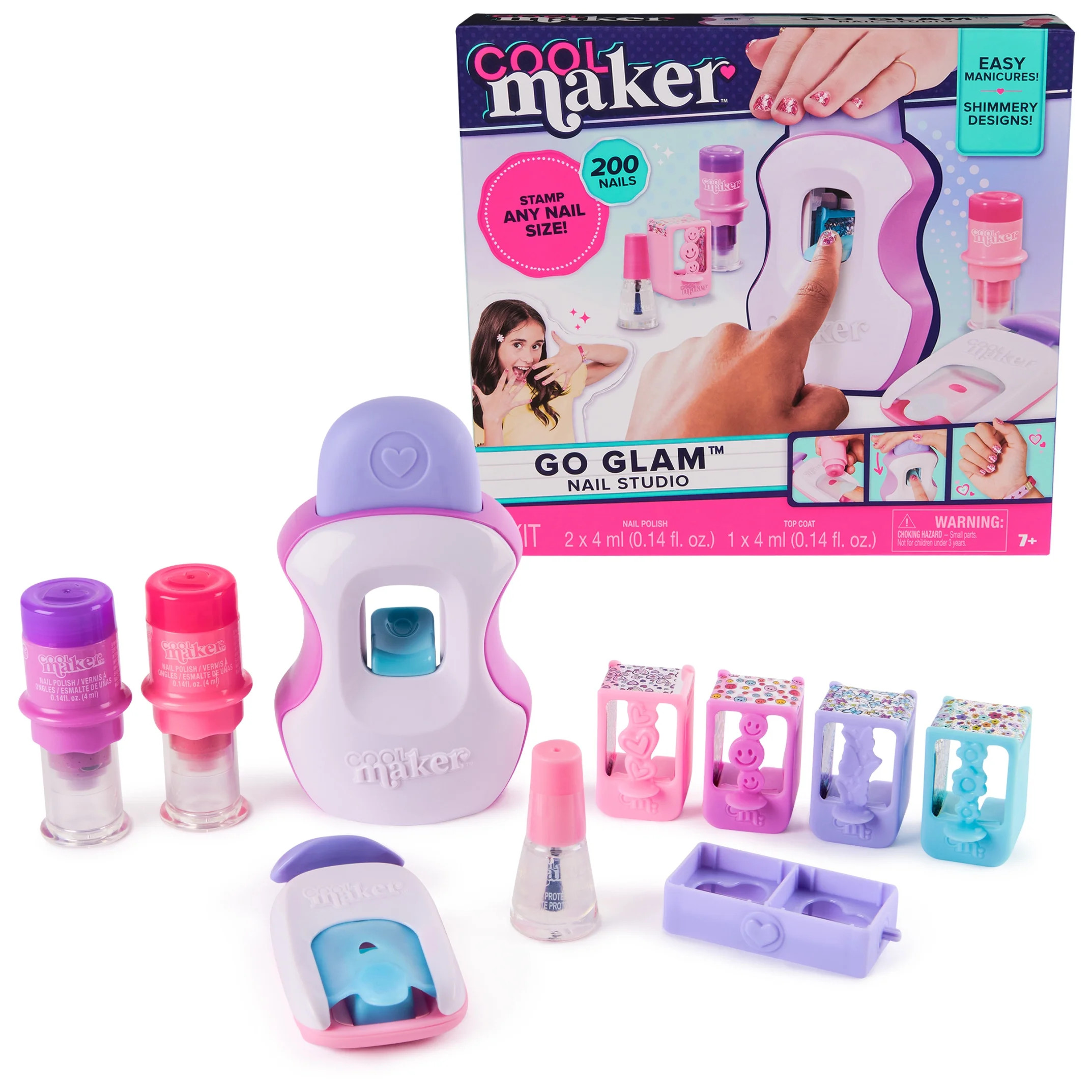 Cool Maker, GO GLAM Nail Art Studio Stamper Toy, Nail Polish Applique (Packaging May Vary) | Walmart (US)