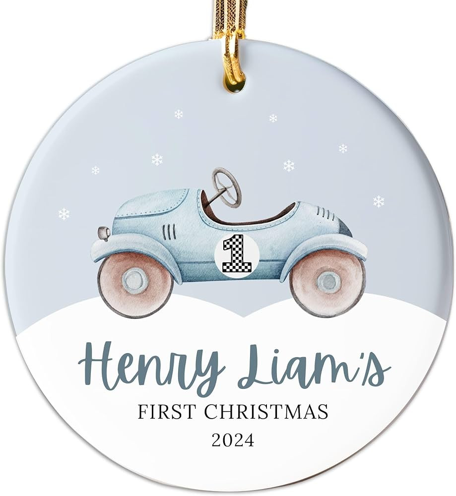 2024 Baby's First Christmas Ornament Personalized Baby's 1st Christmas Ornament 2024 with Name, N... | Amazon (US)