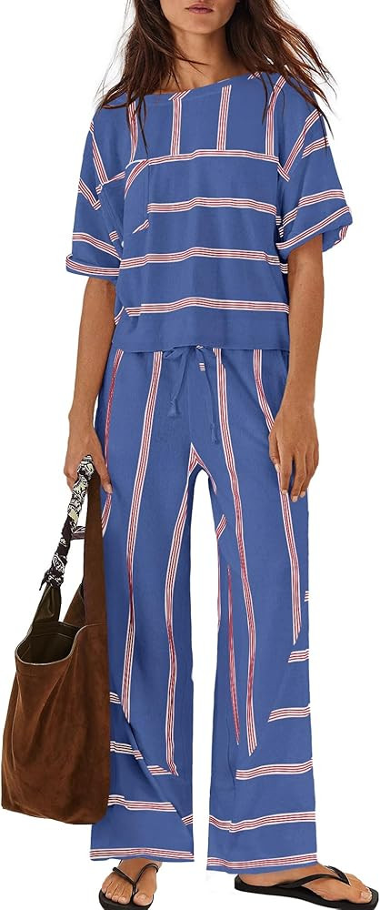 Panadila Women Striped Lounge Sets 2 Piece Summer Travel Sets | Amazon (US)