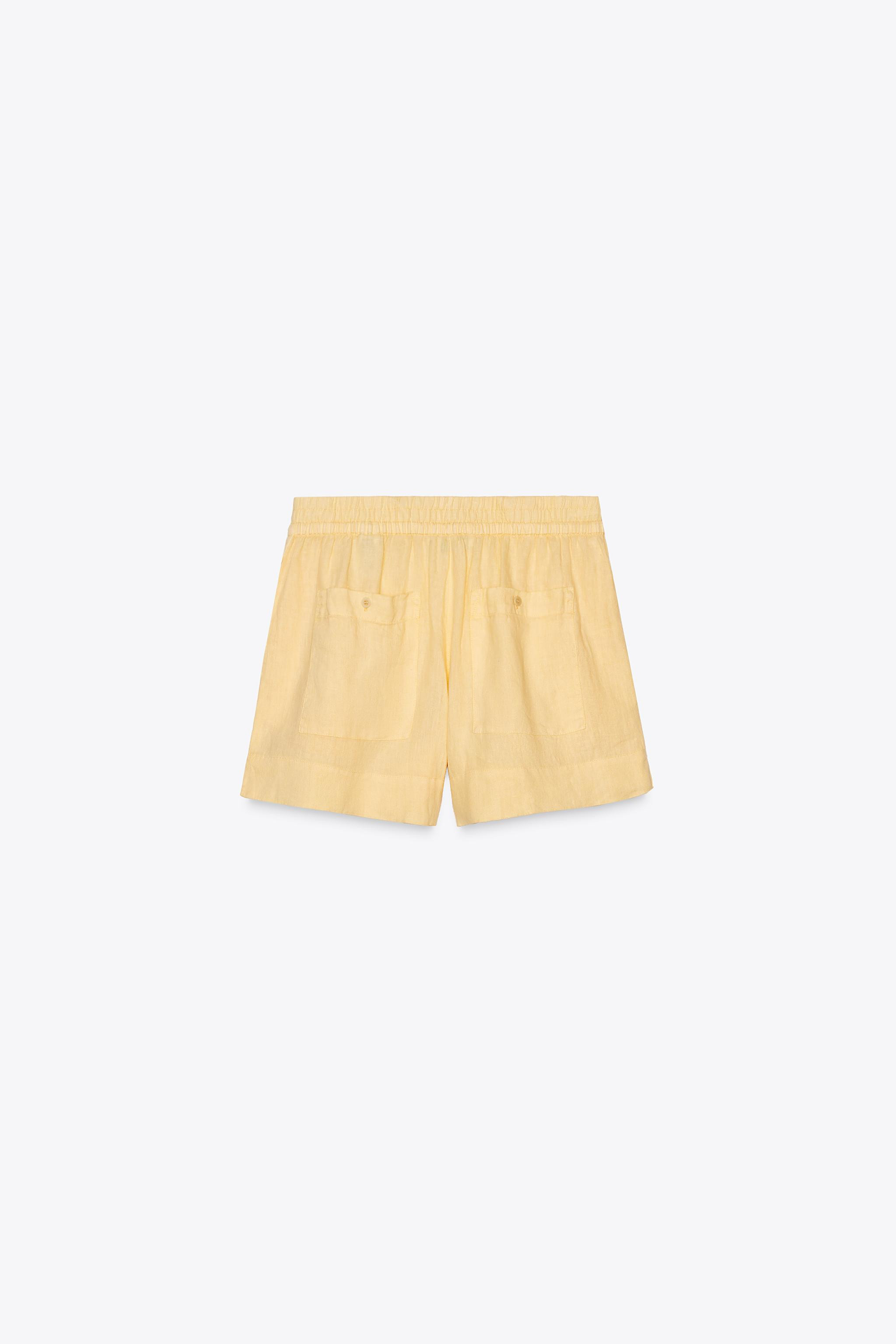 100% LINEN SHORTS ZW COLLECTION | Zara US