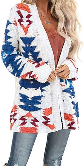 GOSOPIN Women Open Front Pocket Cardigan Sweater Long Sleeve Knit Coat | Amazon (US)