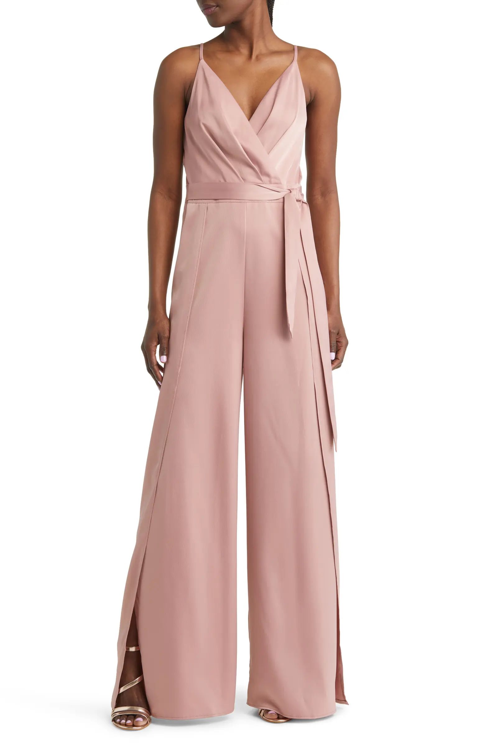 Lulus Classy Night Out Wide Leg Slit Hem Jumpsuit | Nordstrom | Nordstrom