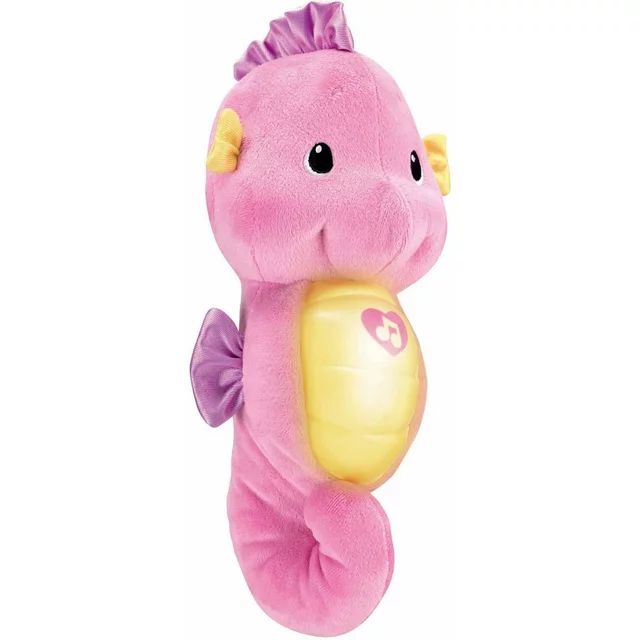 Fisher-Price Soothe & Glow Seahorse, Musical Plush Toy & Sound Machine for Baby with Lights, Pink | Walmart (US)