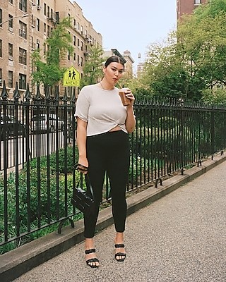 Columnist High Waisted Knit Ankle Pant | Express