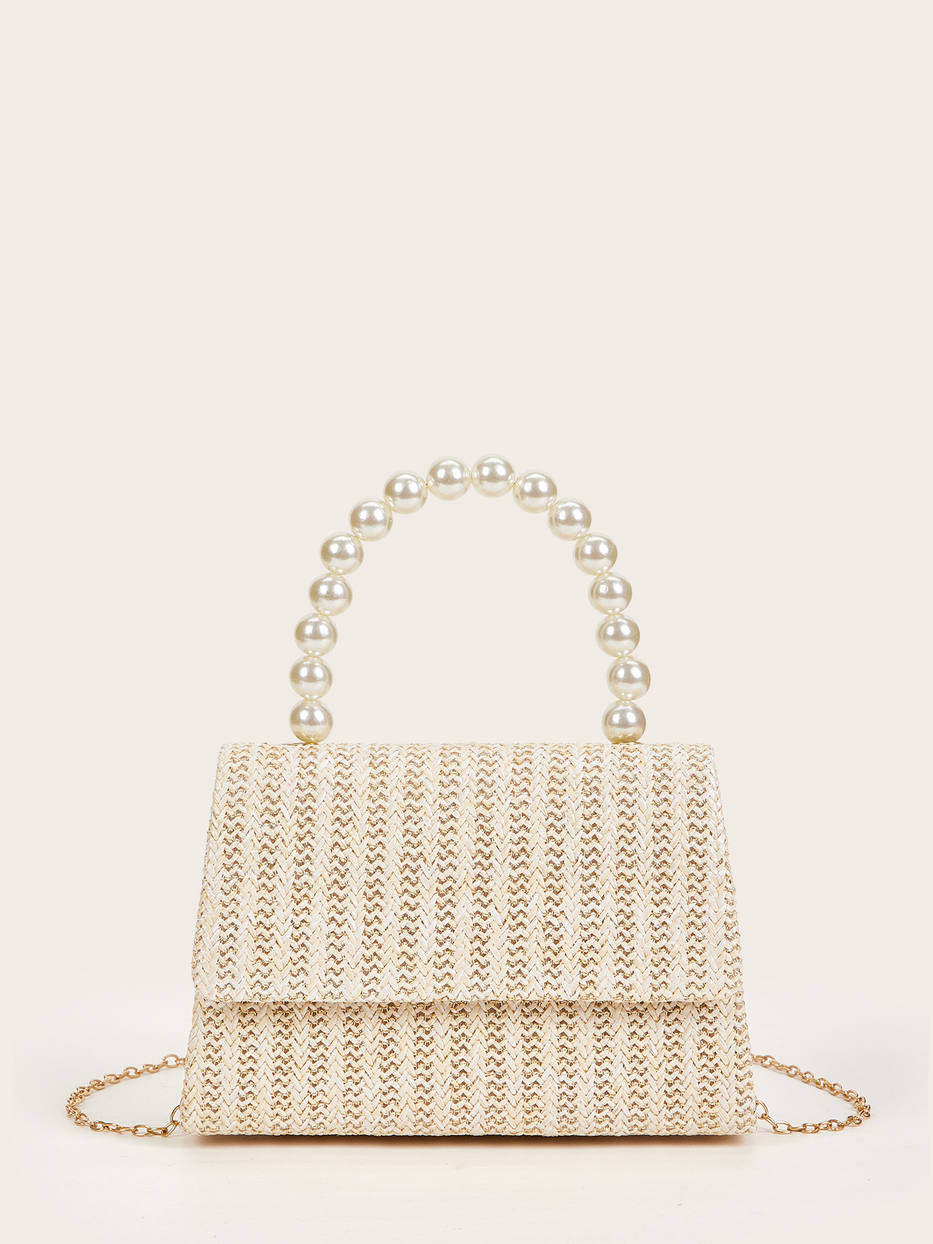 Faux Pearl Beaded Clutch Bag | SHEIN