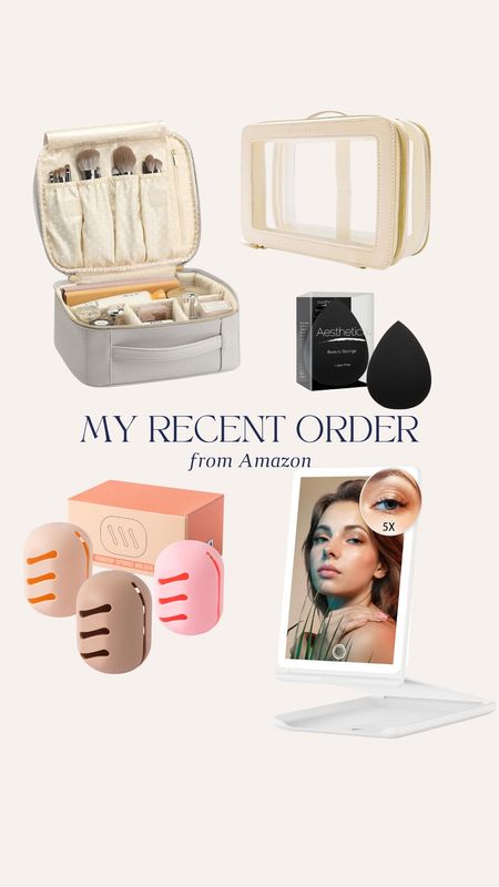 amazon beauty finds for travel, makeup bags, mirror, cosmetic bag

#LTKfindsunder100 #LTKbeauty #LTKstyletip