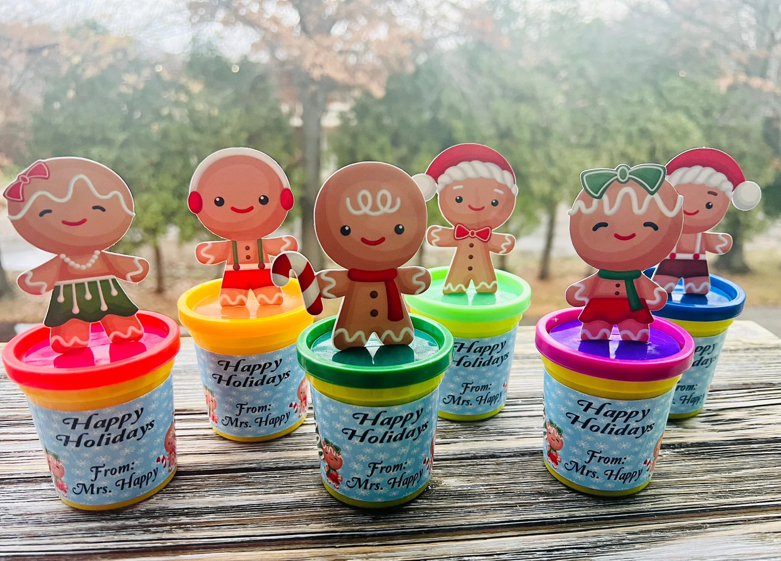 Personalized Gingerbread Gift Kids Play-doh Class Gift - Etsy | Etsy (US)