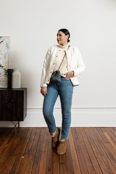 January Capsule outfit 3 of 33!

Love this Sherpa jacket from J. crew. I’m in the medium tts.
 I’m in the medium of the sweater on sale!

I’m in the 29 of the denim! 

#LTKstyletip #LTKunder100