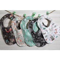 Bib Set of 5  Baby Boy Woodland Animal Bib Set  Bib Set for Baby Boy  Shower Gift for Boy  Handmade Bib | Etsy (US)