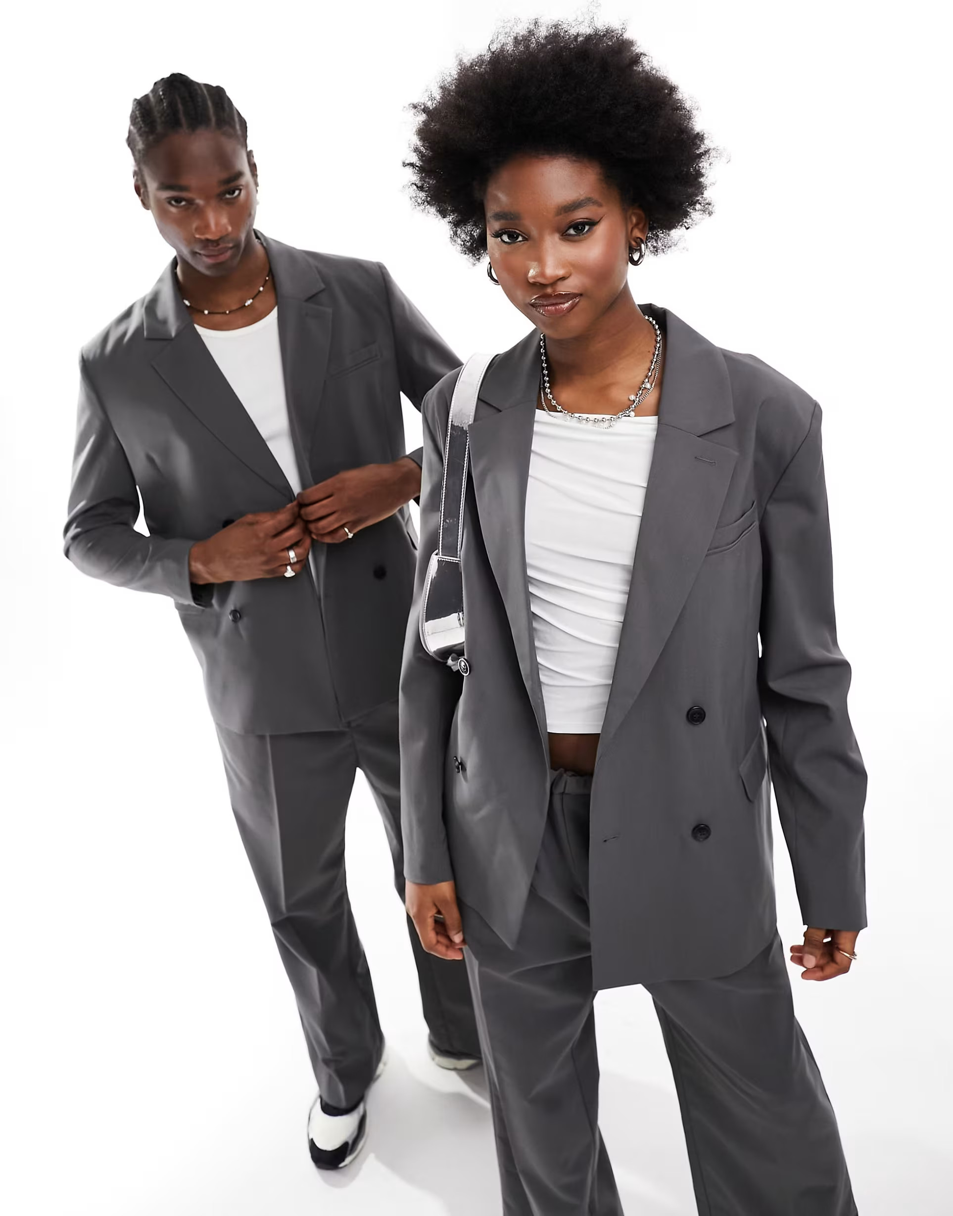 Weekday Unisex Leo co-ord regular fit blazer in dark grey exclusive to ASOS | ASOS | ASOS (Global)