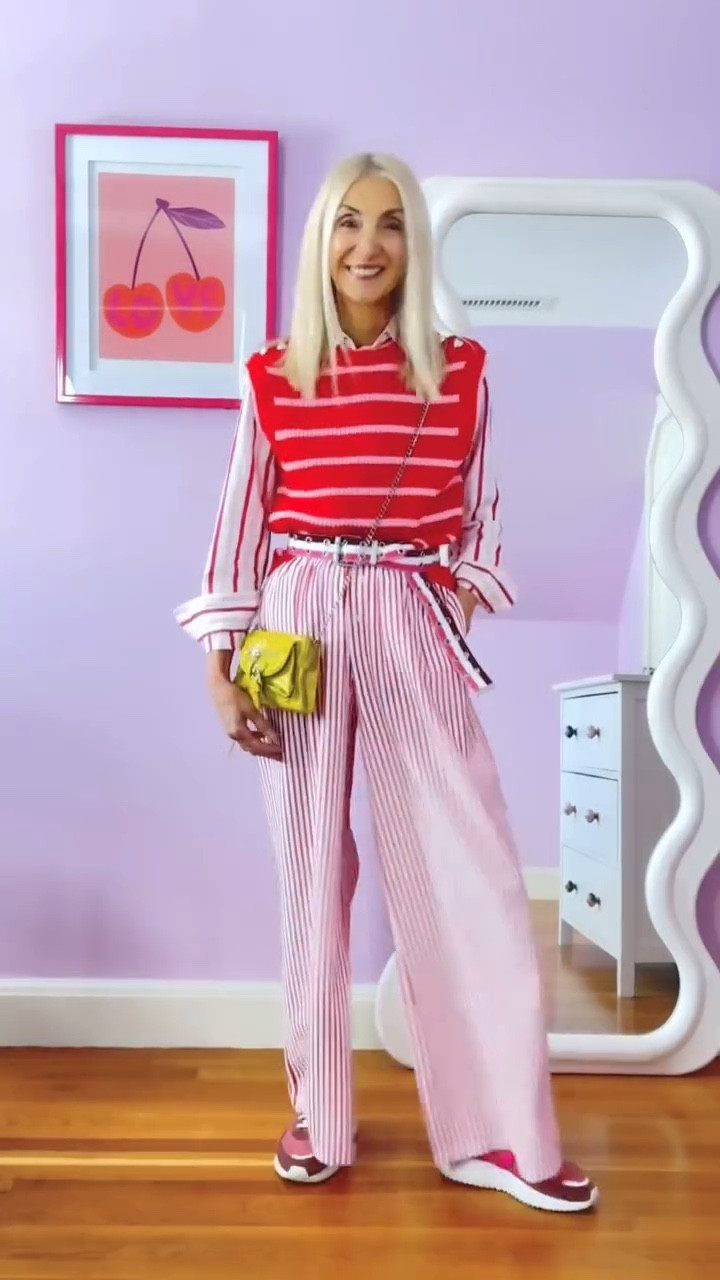 Is there such thing as too many stripes? Apparently not! Especially when they are all in the same color family. Pink & red is a favorite color combination. And not just around Valentine’s Day. 

Shirt: @jcrewfactory 
Vest: @kerri.rosenthal 
Boxer pants: @sincerelyjules 
Sneakers: @adidas
Bag: @juniordrakehandbags 

Personal style, style inspo, shop your closet, off-price lover, fashion lover, daily style, feminine, over 50, daily outfits, content creator, style inspiration, stylist, Valentine’s Day look, outfit ideas, casual valentines style, galentines style

#valentinesoutfit #ltkvalentinesday #ltkover50 #ltkober60 #valentinesfashion #valentinesstyle #casualstyle #outfitideas #valentinesinspo #agelessstyle #outfitinspo #styleatanyage #whatiwore #over50style #stylediary

#LTKOver40 #LTKStyleTip #LTKSeasonal