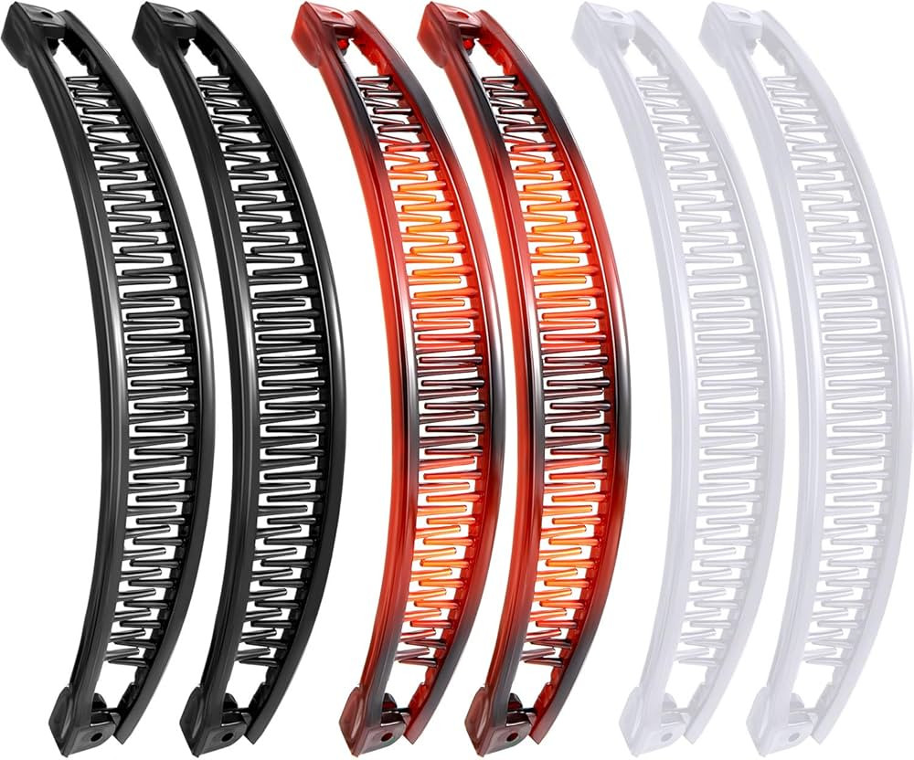 WILLBOND Banana Clip - 6 Pcs Hair Clips for Women with Thin Hair, Fish Shape Ponytail Clips, Fish... | Amazon (US)