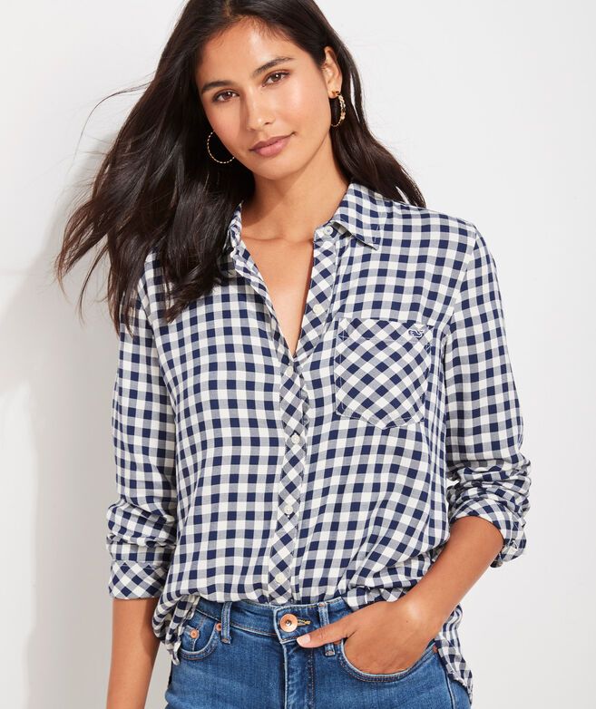 Gingham Chilmark Relaxed Button-Down | vineyard vines