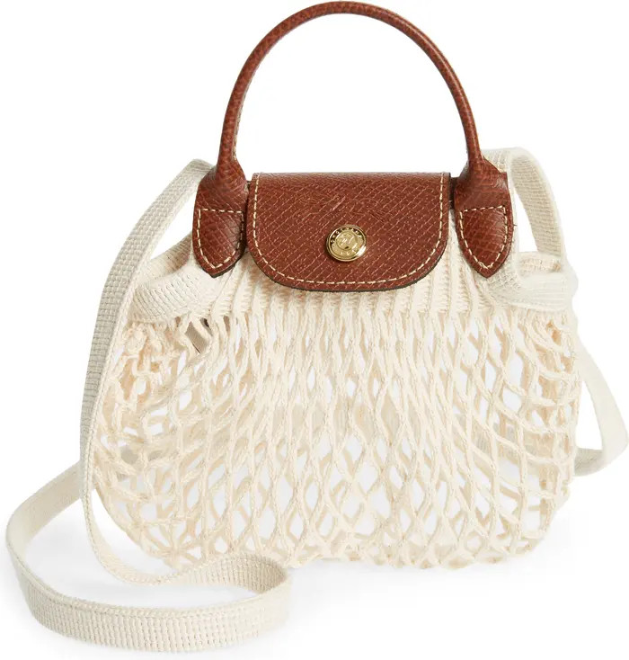 Longchamp Le Pliage Extra Small Filet Knit Shoulder Bag | Nordstrom | Nordstrom