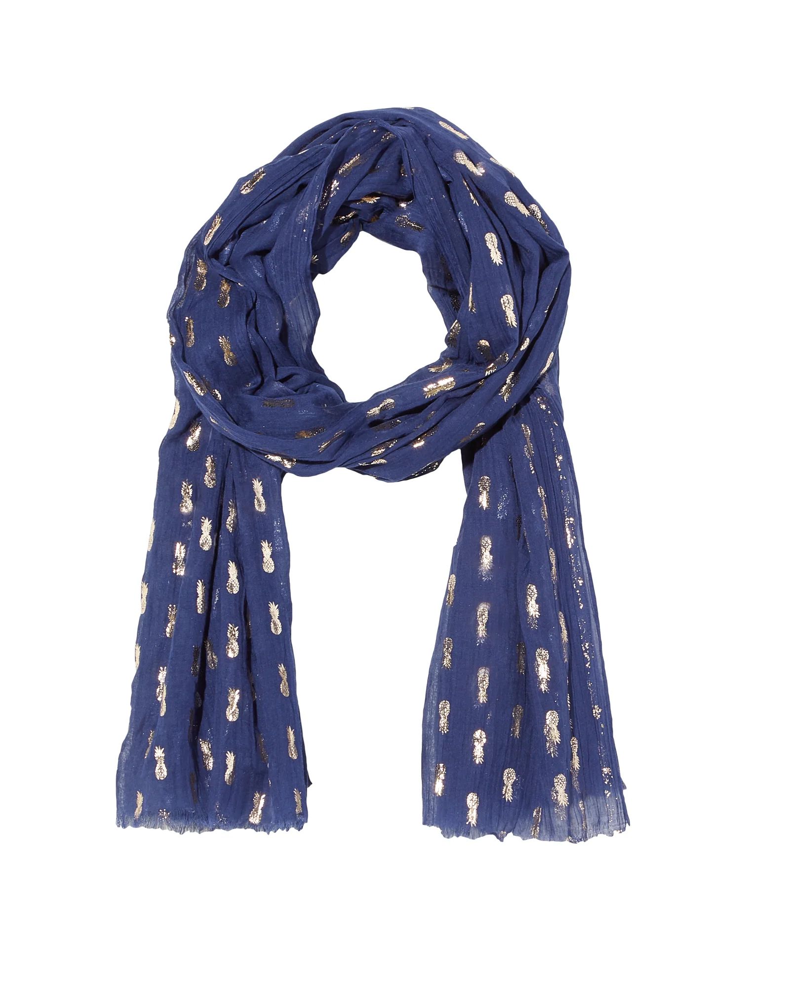 Dia & Co Flushing Scarf | Navy / Silver | Women's Accessories | Dia & Co