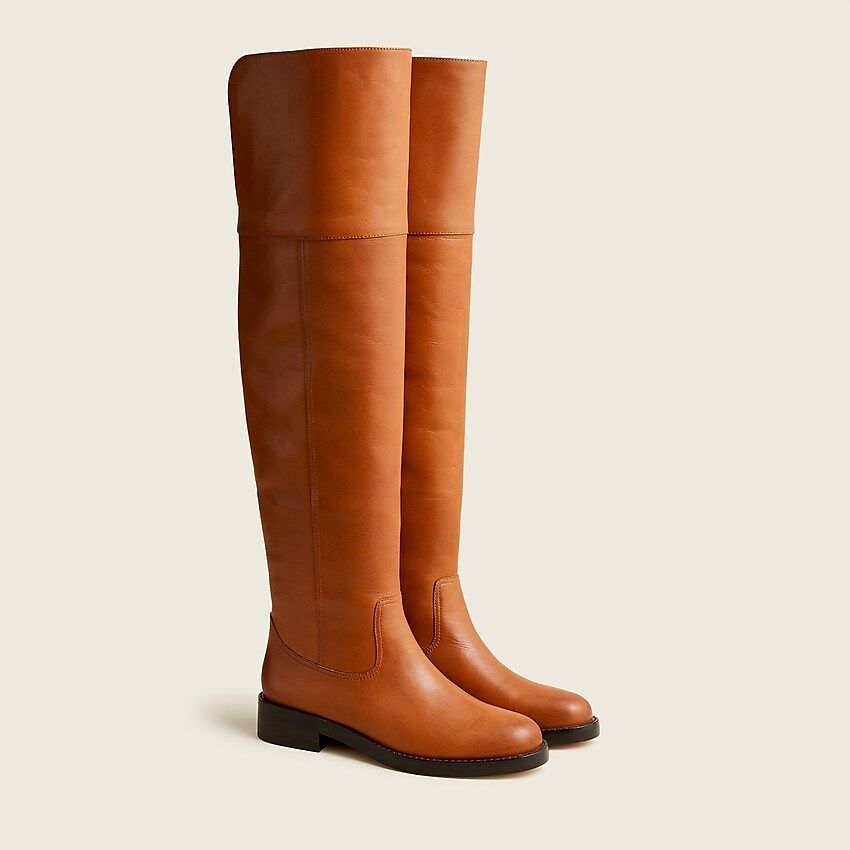 Leather over-the-knee riding boots | J.Crew US