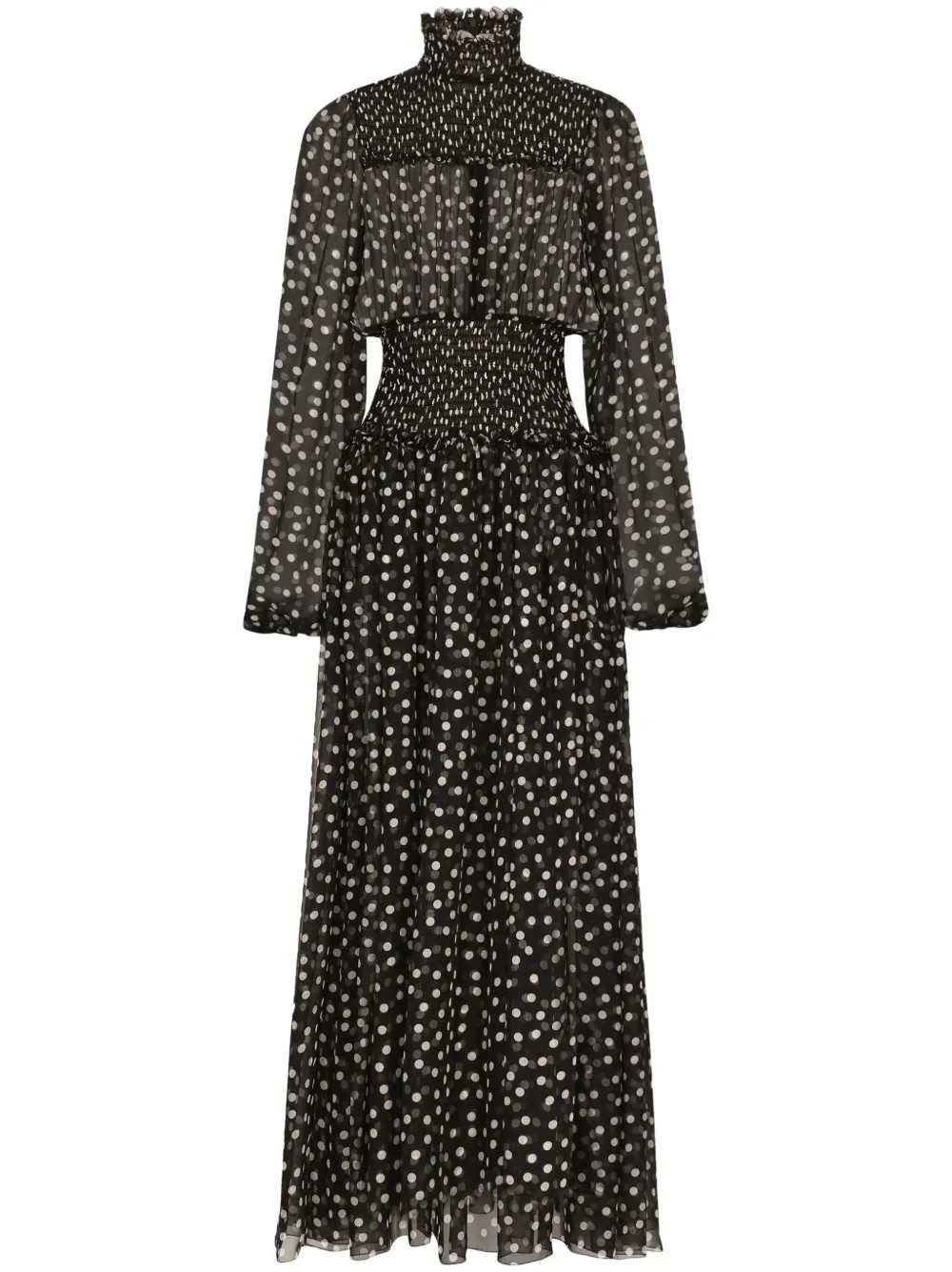 polka dot-print silk dress | Farfetch Global