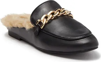 Steve Madden Feleti Faux Fur Lined Leather Loafer Mule | Nordstromrack | Nordstrom Rack