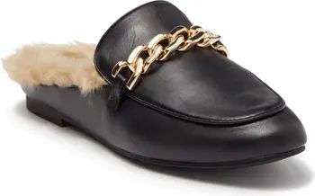 Steve Madden Feleti Faux Fur Lined Leather Loafer Mule | Nordstromrack | Nordstrom Rack