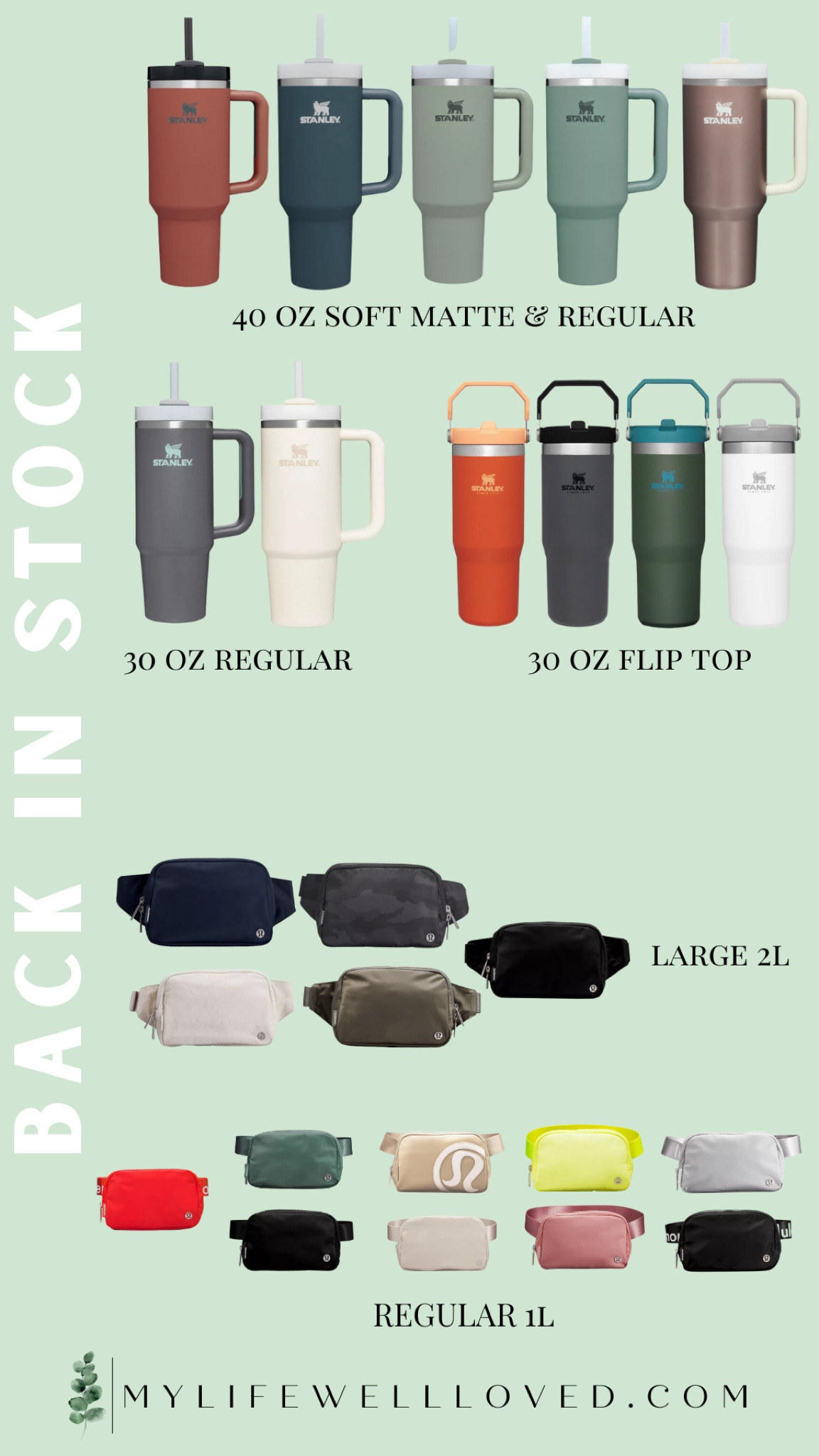 CODE: LTKSPRING for up to 40% off Stanley tumblers // Lululemon everywhere belt bag // health and fitness // restock alert!! #ltkhome #ltkseasonal #ltkfind #ltkfit #stanley

#LTKitbag #LTKfit #LTKunder50