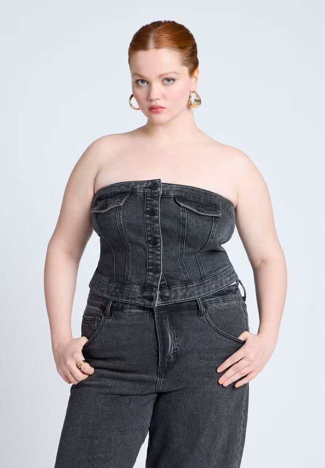Denim Bustier | Eloquii