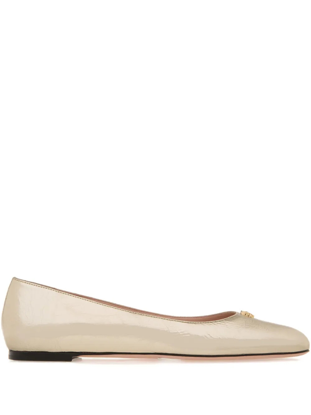 Bally leather ballet flats - Gold | Farfetch Global
