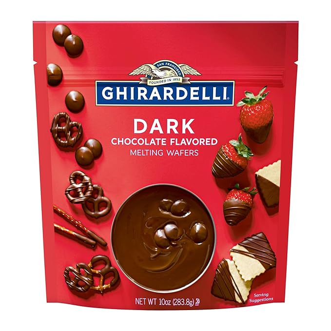 GHIRARDELLI Dark Chocolate Flavored Melting Wafers, 10 OZ Bag | Amazon (US)