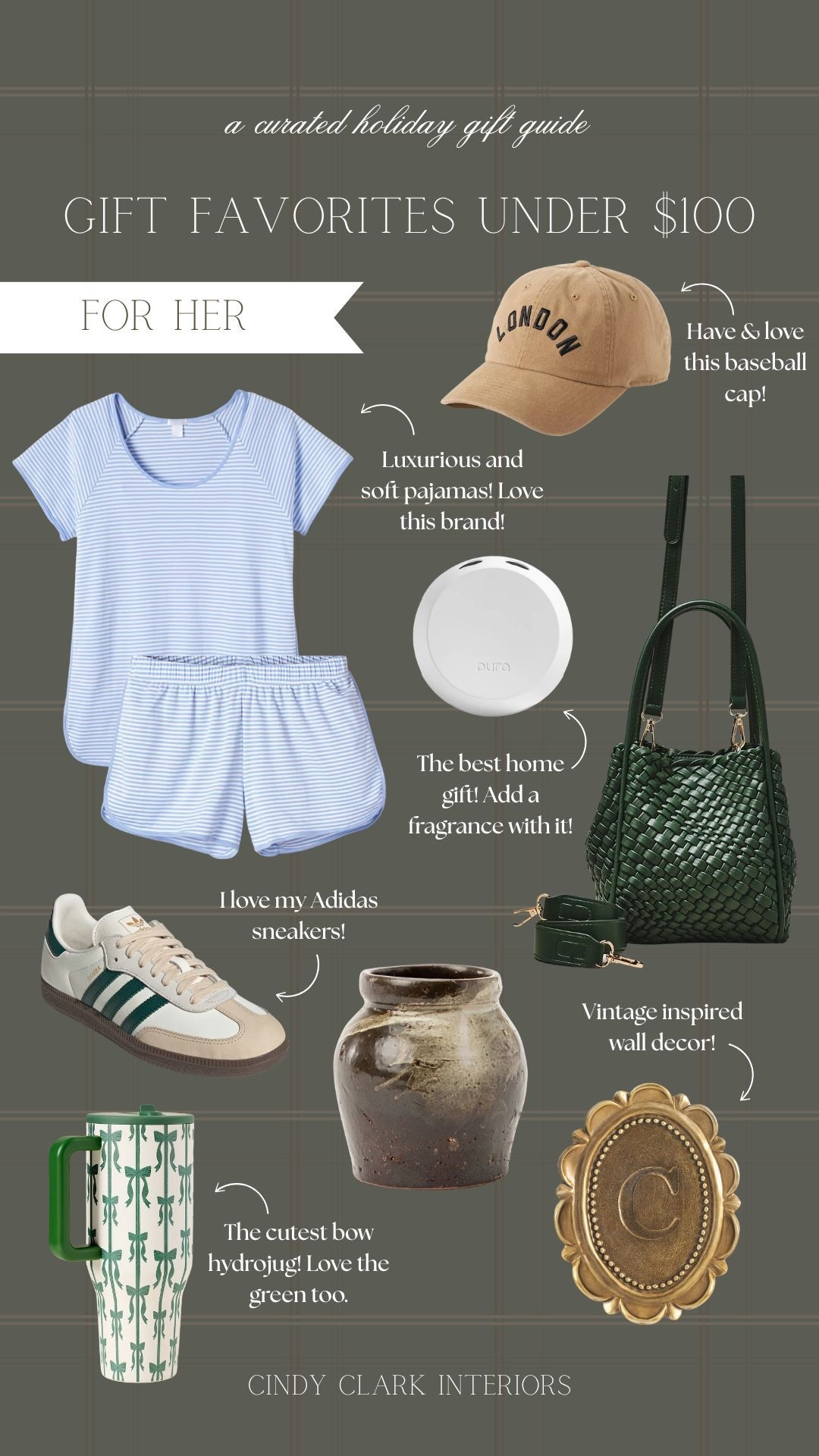 A gift guide for her all under $100!! I have these Lake pajamas in the long pants version and they’re so cozy! One of my favorite ball caps, adidas sneakers always, and some home finds I’m loving! 

#LTKGiftGuide #LTKFindsUnder100