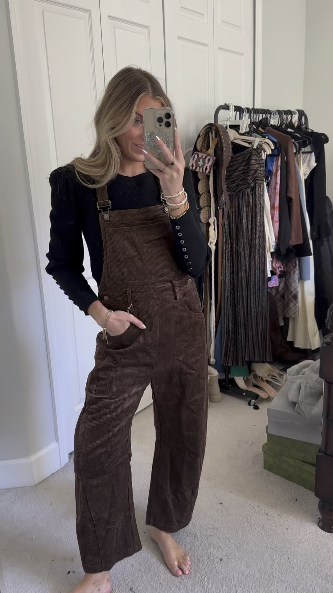 Amazon AMEBELLE Corduroy Overalls for Women Barrel Wide Leg Bib Corduroy Pants Women Adjustable Romper Jumpsuit with Pockets size XS  free people dupe with an Amazon free people dupe shirt underneath Women's 2024 Fall Puff Long Sleeve Crew Neck Sweatshirt Pullover Waffle Knit Casual Winter Thermal Tops

#LTKFindsUnder50 #LTKWatchNow #LTKHoliday